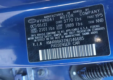 2022 Hyundai Venue Se from USA, damaged, VIN KMHRB8A31NU146685